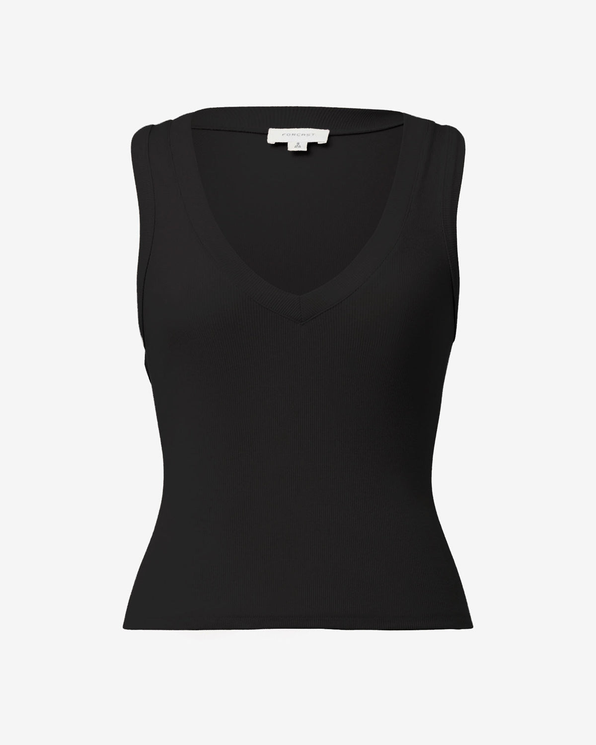 Devon V-Neck Singlet in black — product-only view