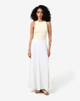 Devon Cotton Singlet in butter — full-length view