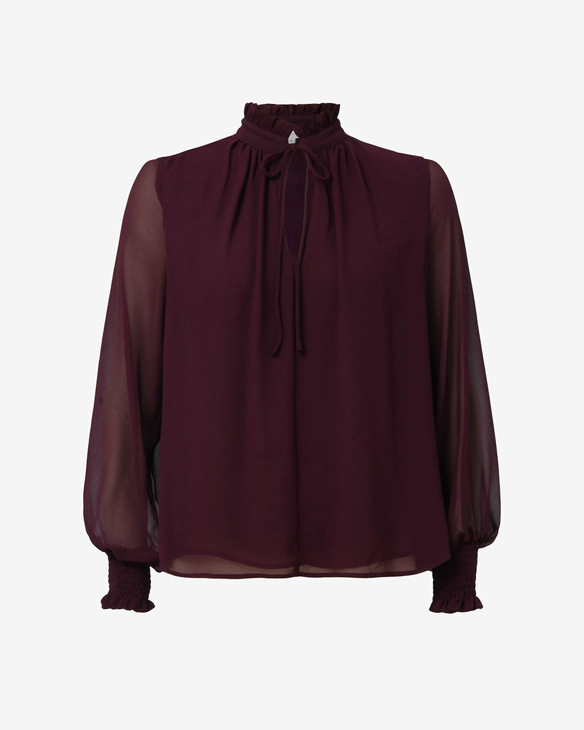 Joanna Chiffon Blouse in raisin — product-only view