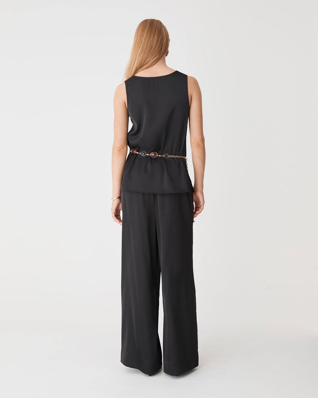 Sadin Tank Top in black — back view