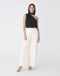 Ashlyn One Shoulder Top in black — full-length view