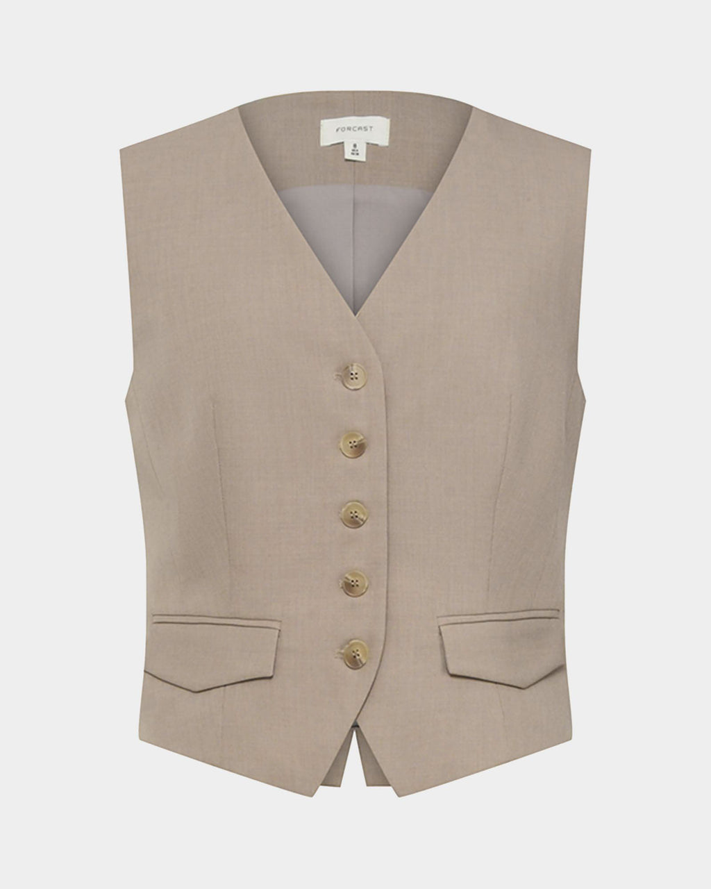 Abel Tailored Vest in sand — product-only view