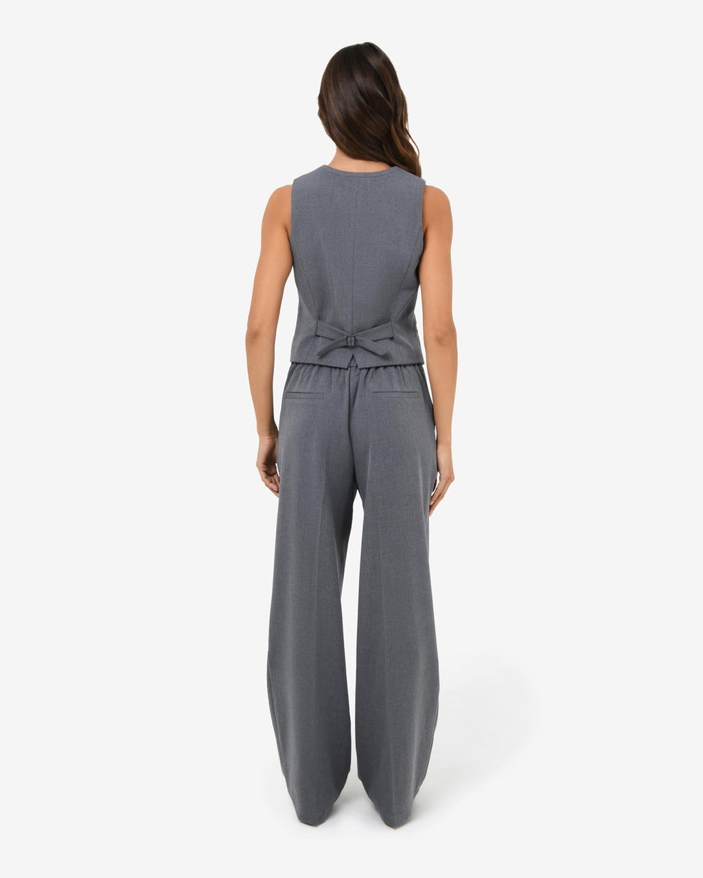 Westwood Tailored Vest in grey — back view
