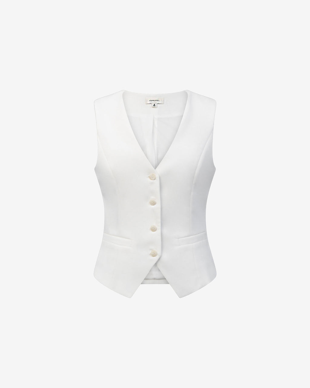 Nikki Tailored Waistcoat in ivory — product-only view