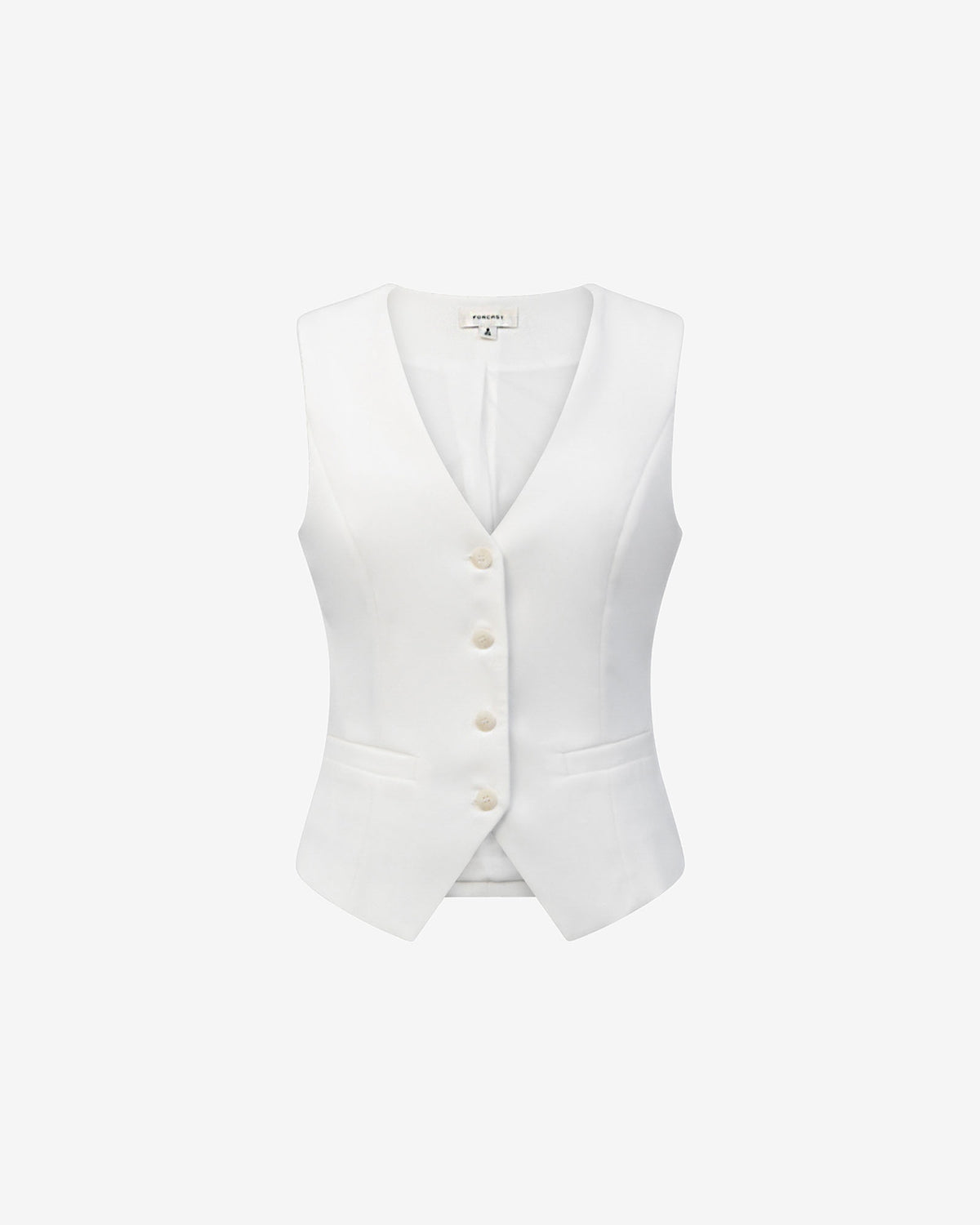 Nikki Tailored Waistcoat in ivory — product-only view