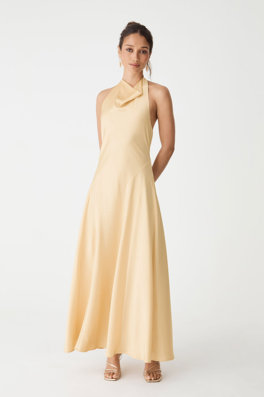 Santana Halter Satin Dress