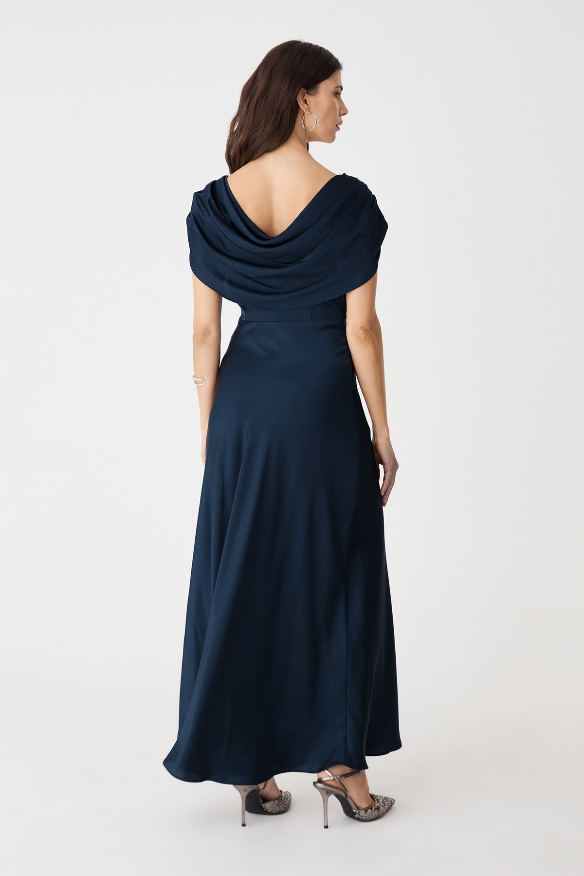 Caroline Cowl Satin Dress