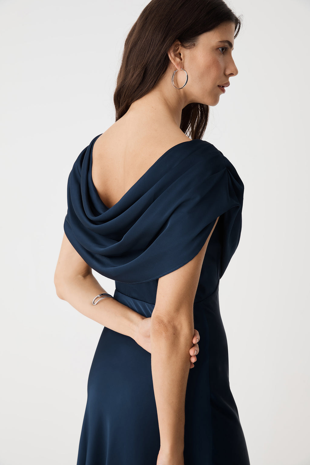 Caroline Cowl Satin Dress