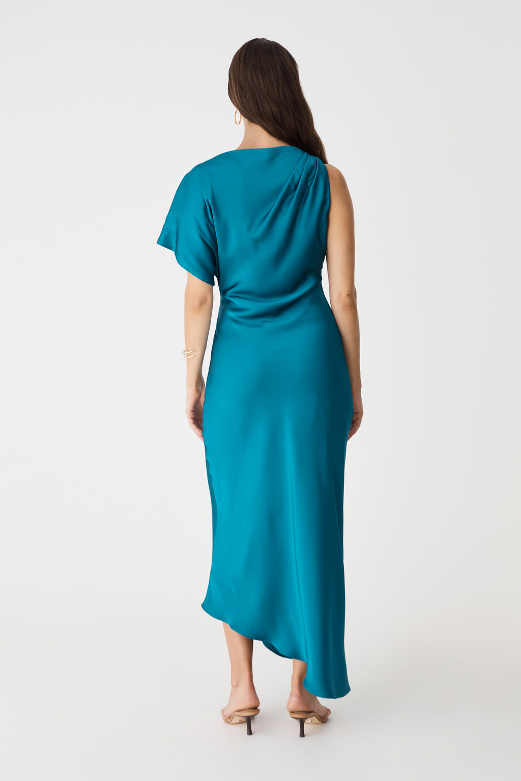 Aurelia Asymmetric Satin Dress