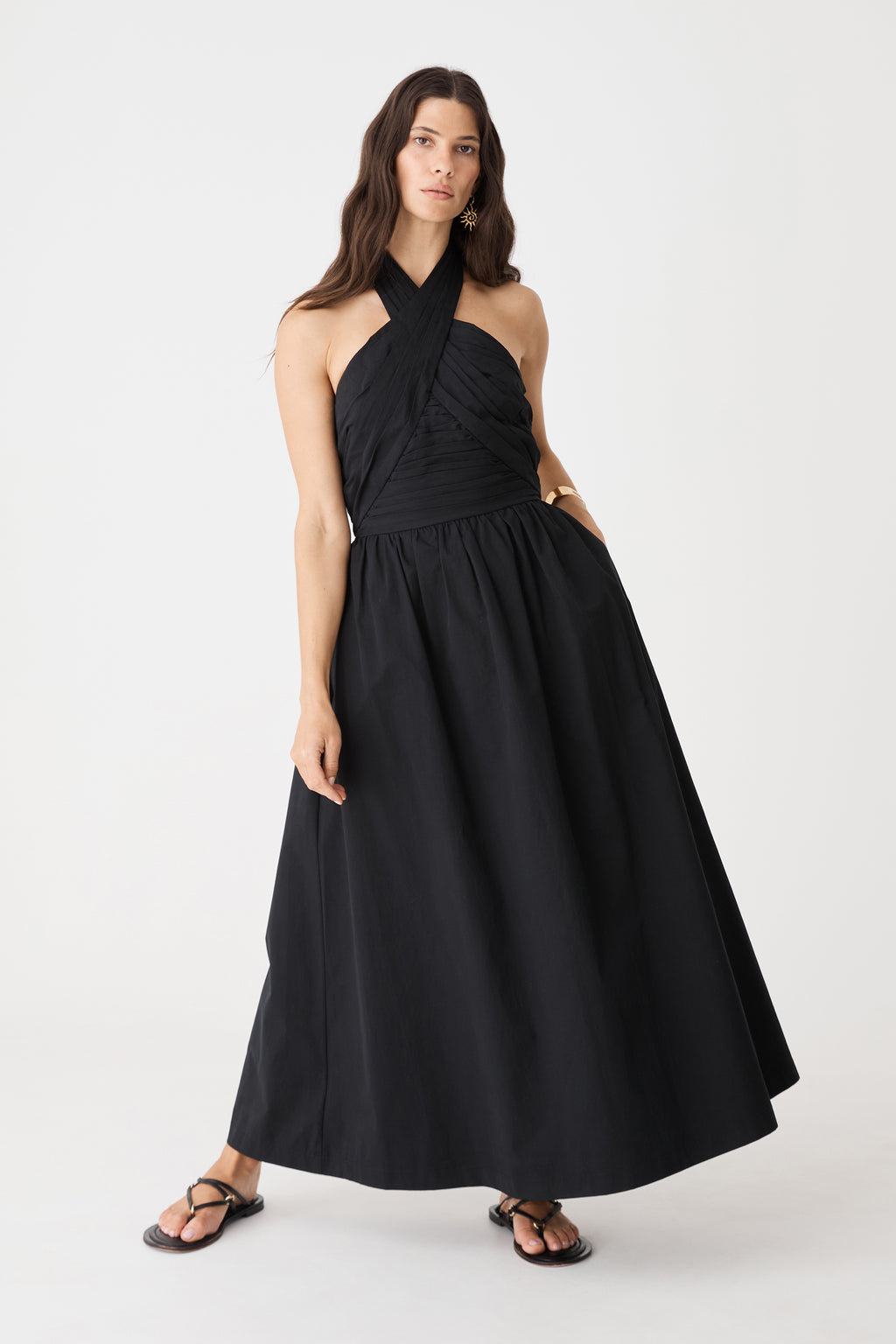 Kayleigh Cotton Halter Dress