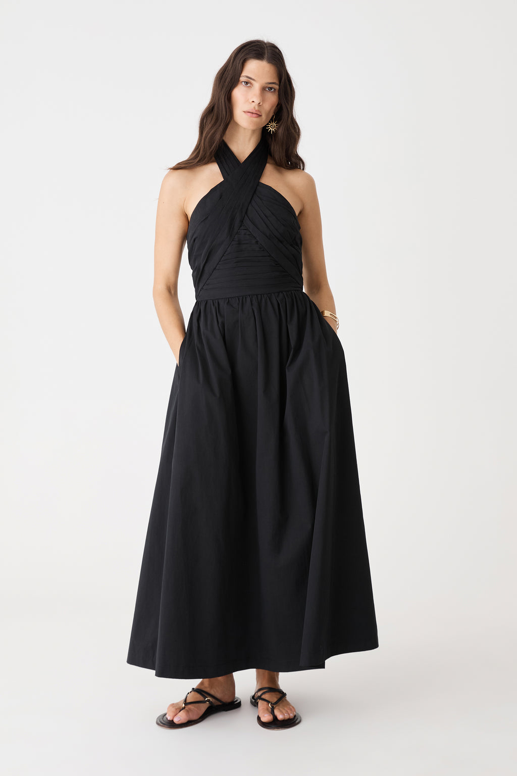 Kayleigh Cotton Halter Dress