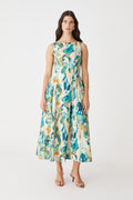 Liza Gather Detail Print Dress