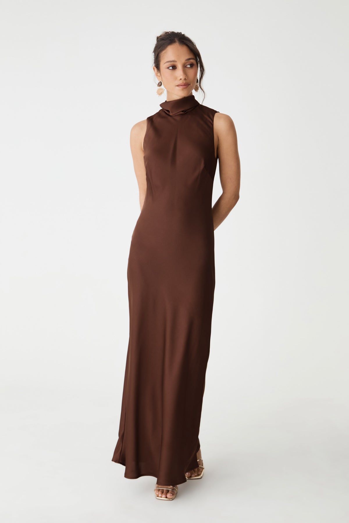 Lorelei Tie Neck Satin Dress