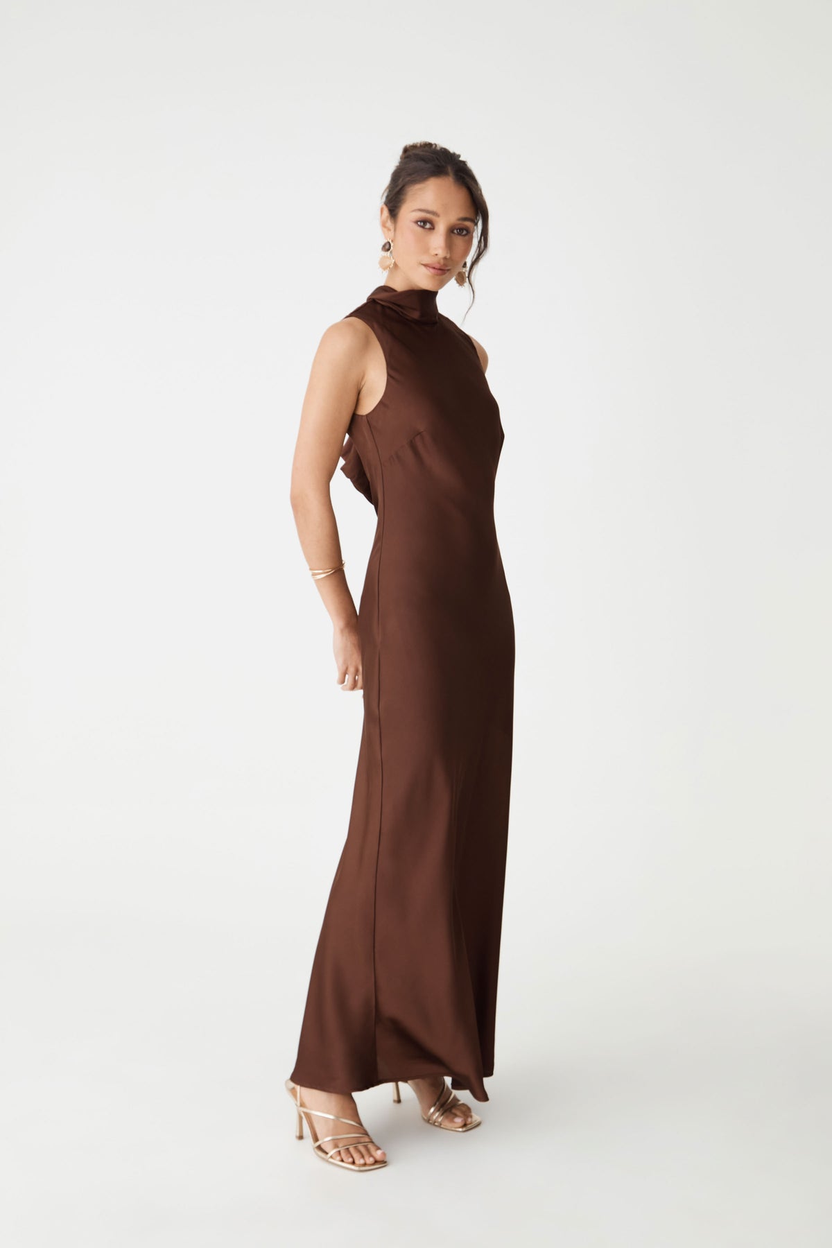 Lorelei Tie Neck Satin Dress