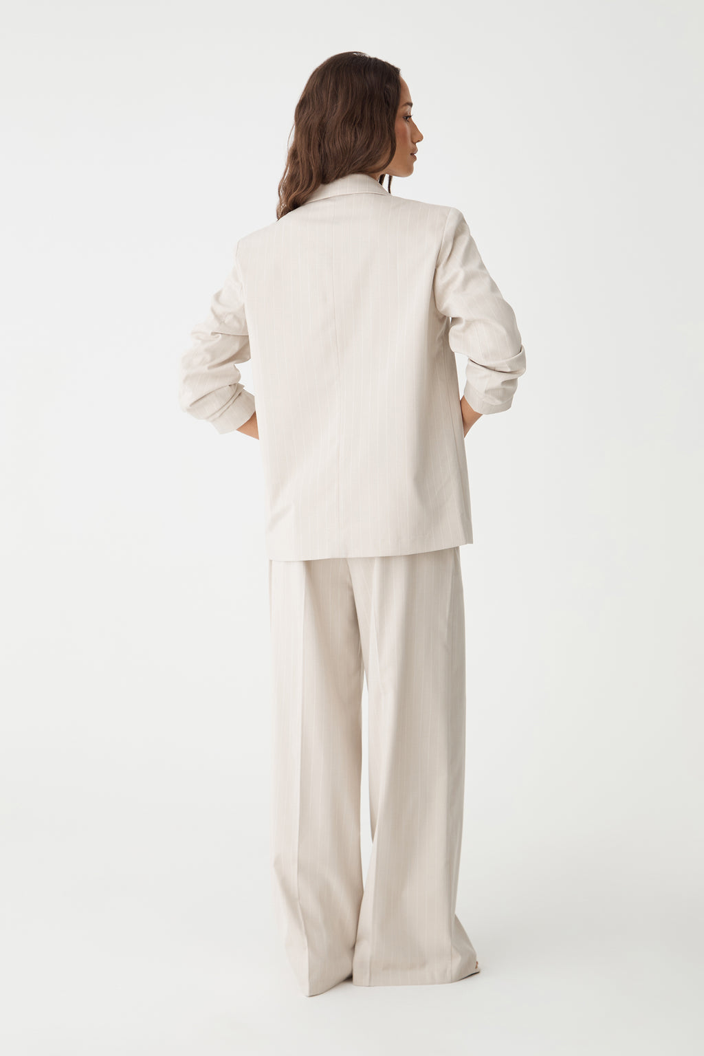 Zoe Relaxed Pinstripe Blazer