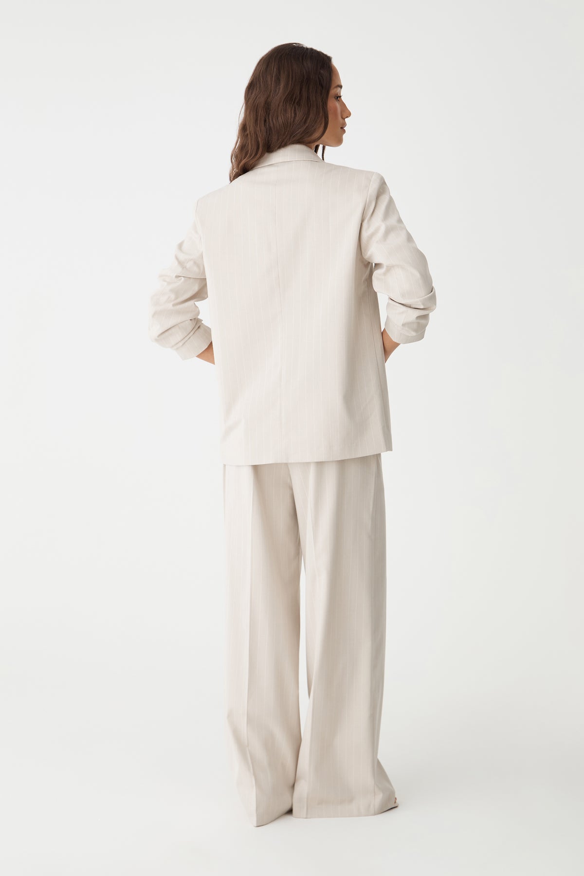 Zoe Relaxed Pinstripe Blazer