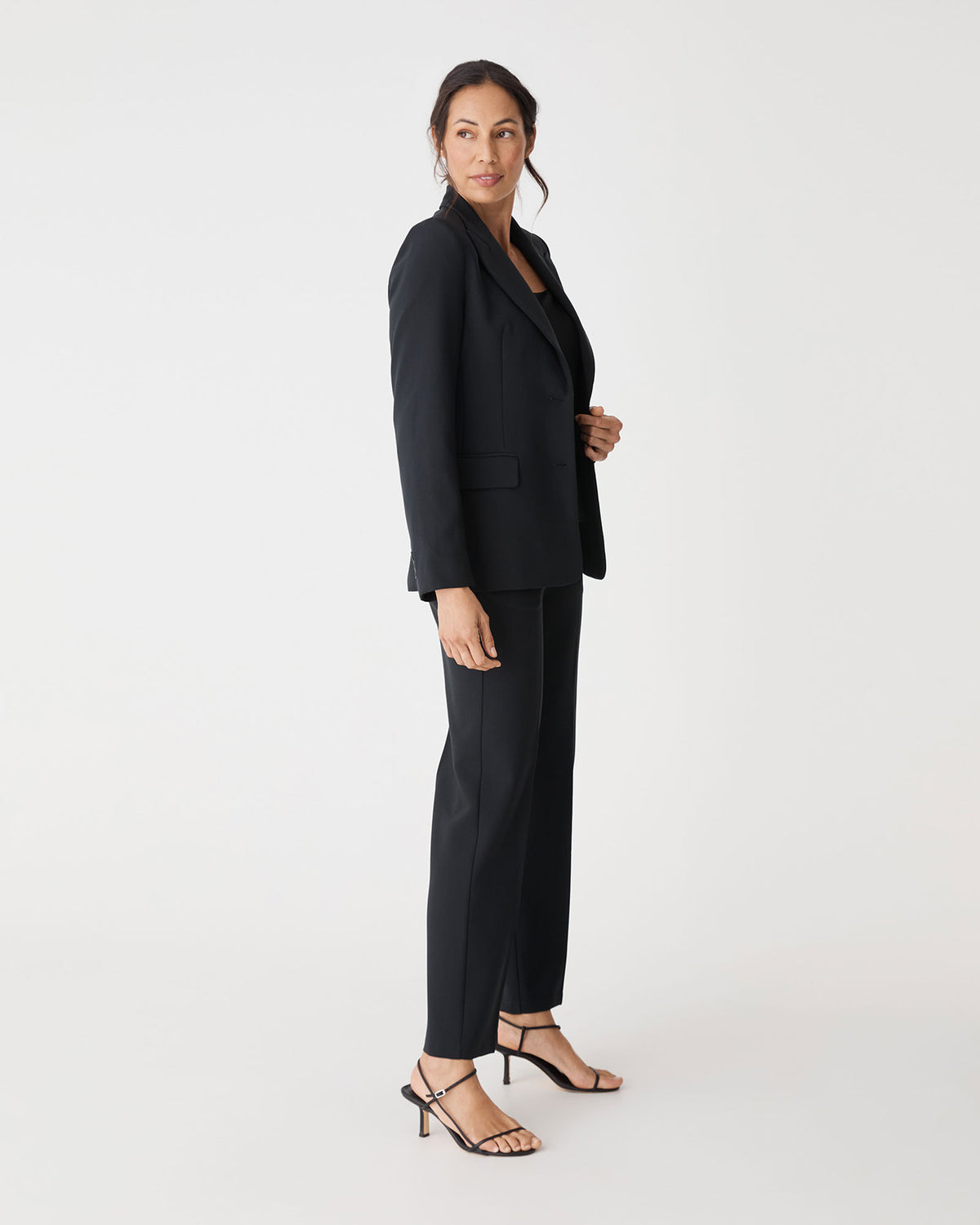 Jennifer Tailored Blazer in black — side view