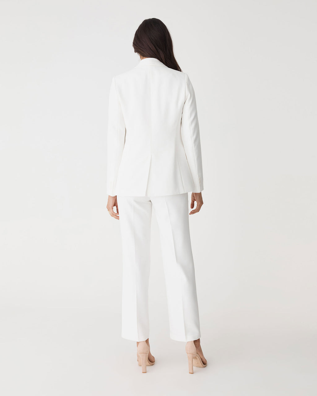 Jennifer Tailored Blazer in ivory — back view