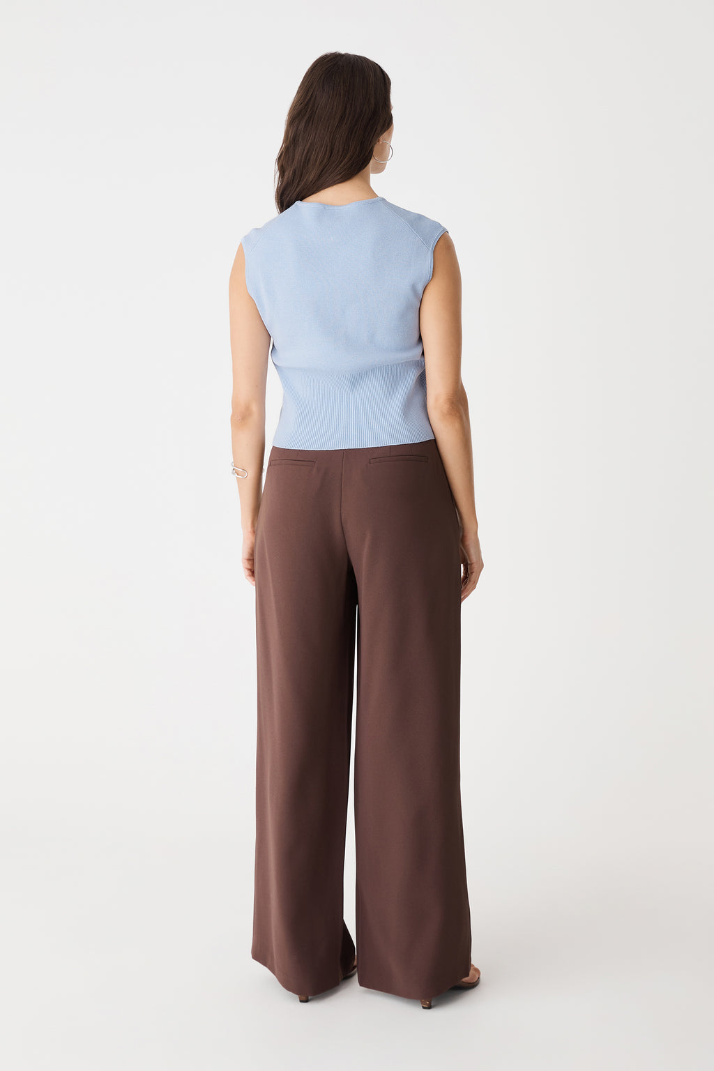 Faye Sleeveless Button Up Knit