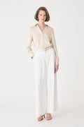 Daphne Pleated Crepe Pants