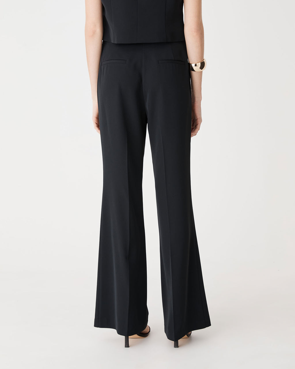Chelsea Bootleg Pants in black — back view