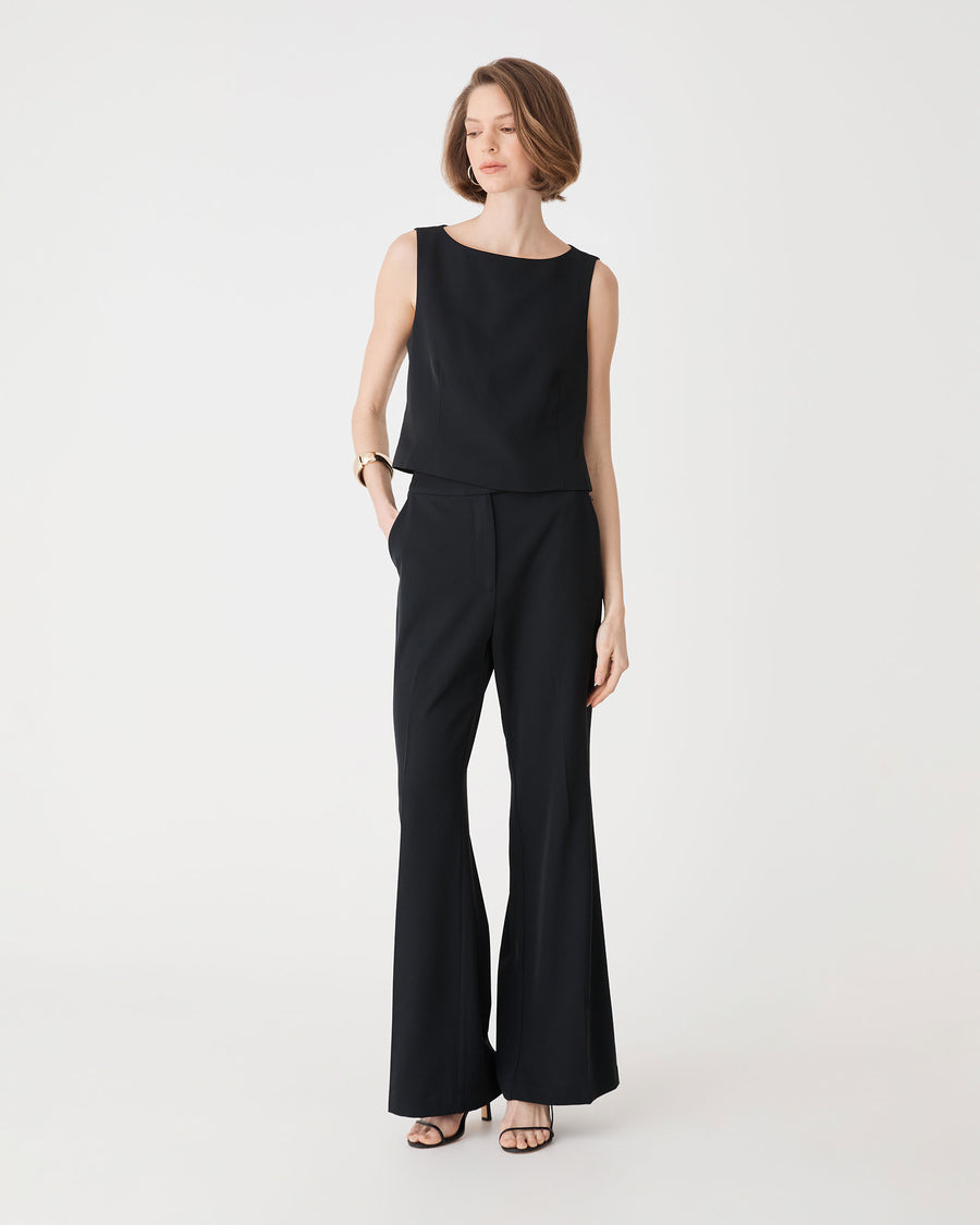 Chelsea Bootleg Pants in black — full-length view