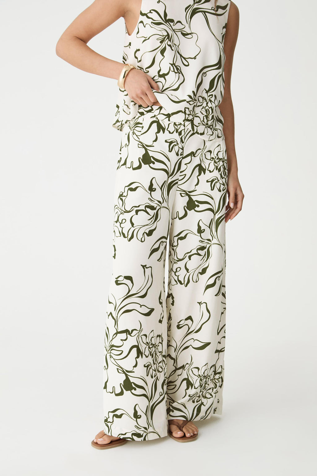 Natalie Elastic Floral Pants