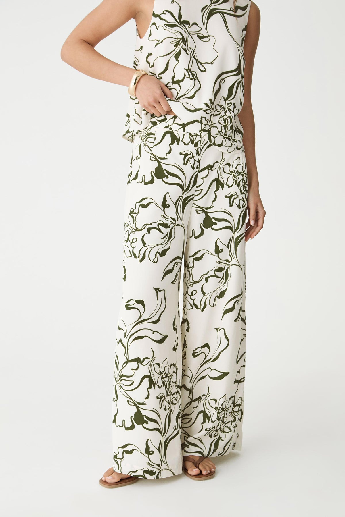 Natalie Elastic Floral Pants