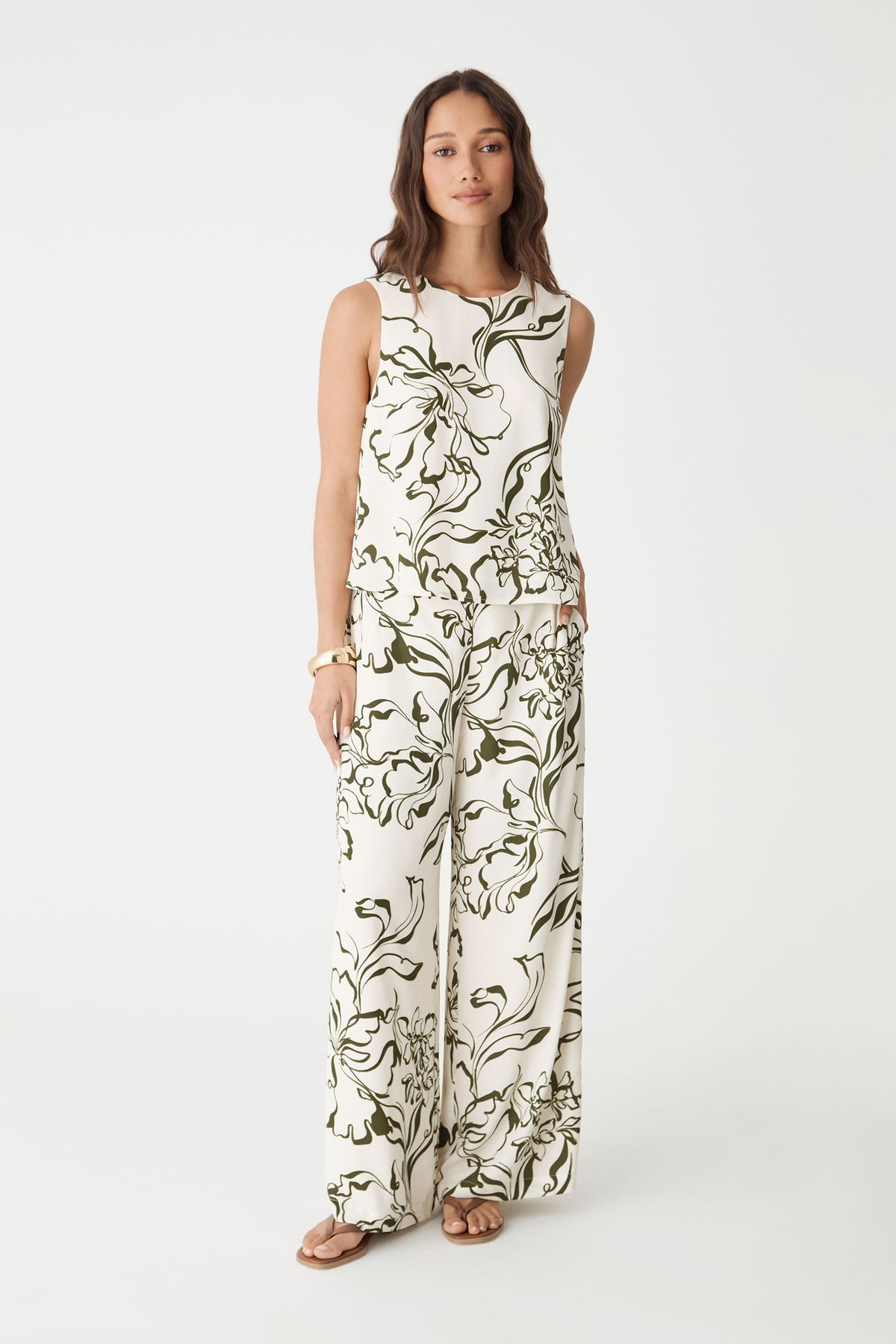 Natalie Elastic Floral Pants