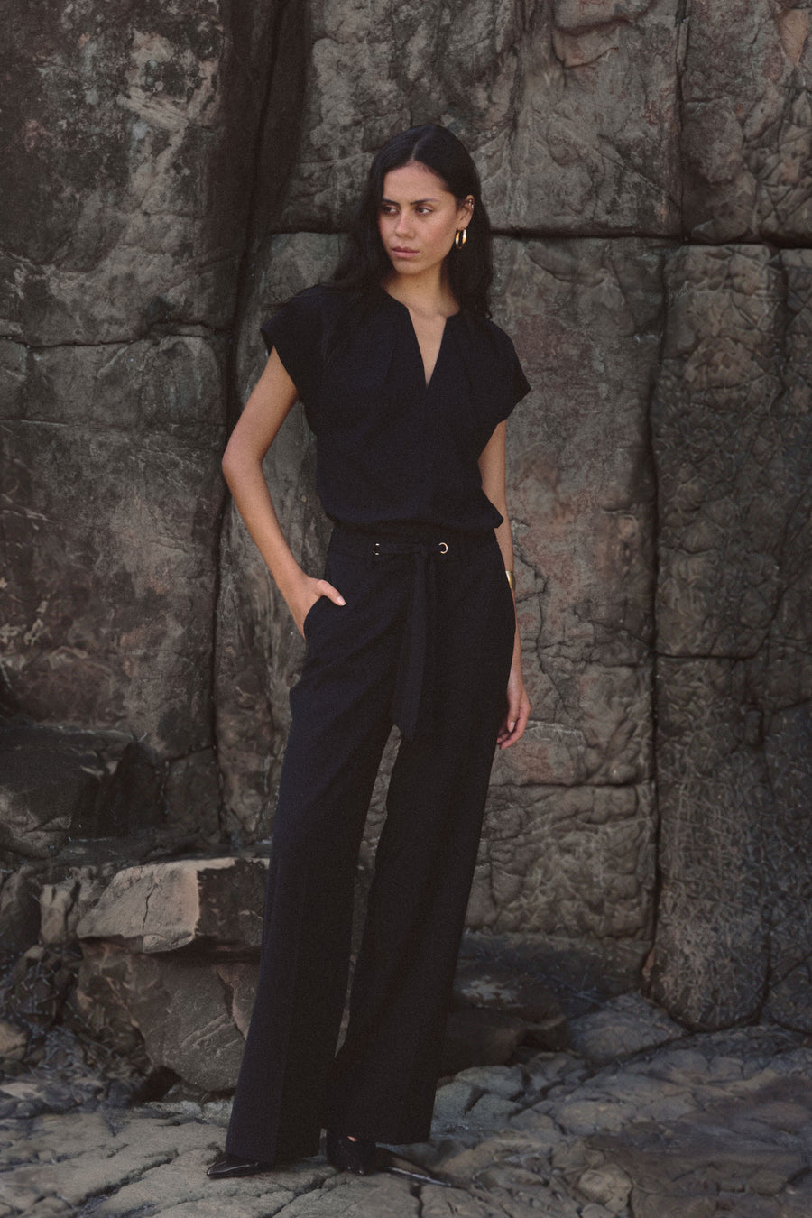 Natalie Belted Wide Leg Pants