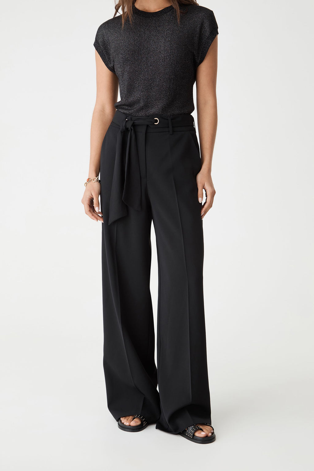 Natalie Belted Wide Leg Pants