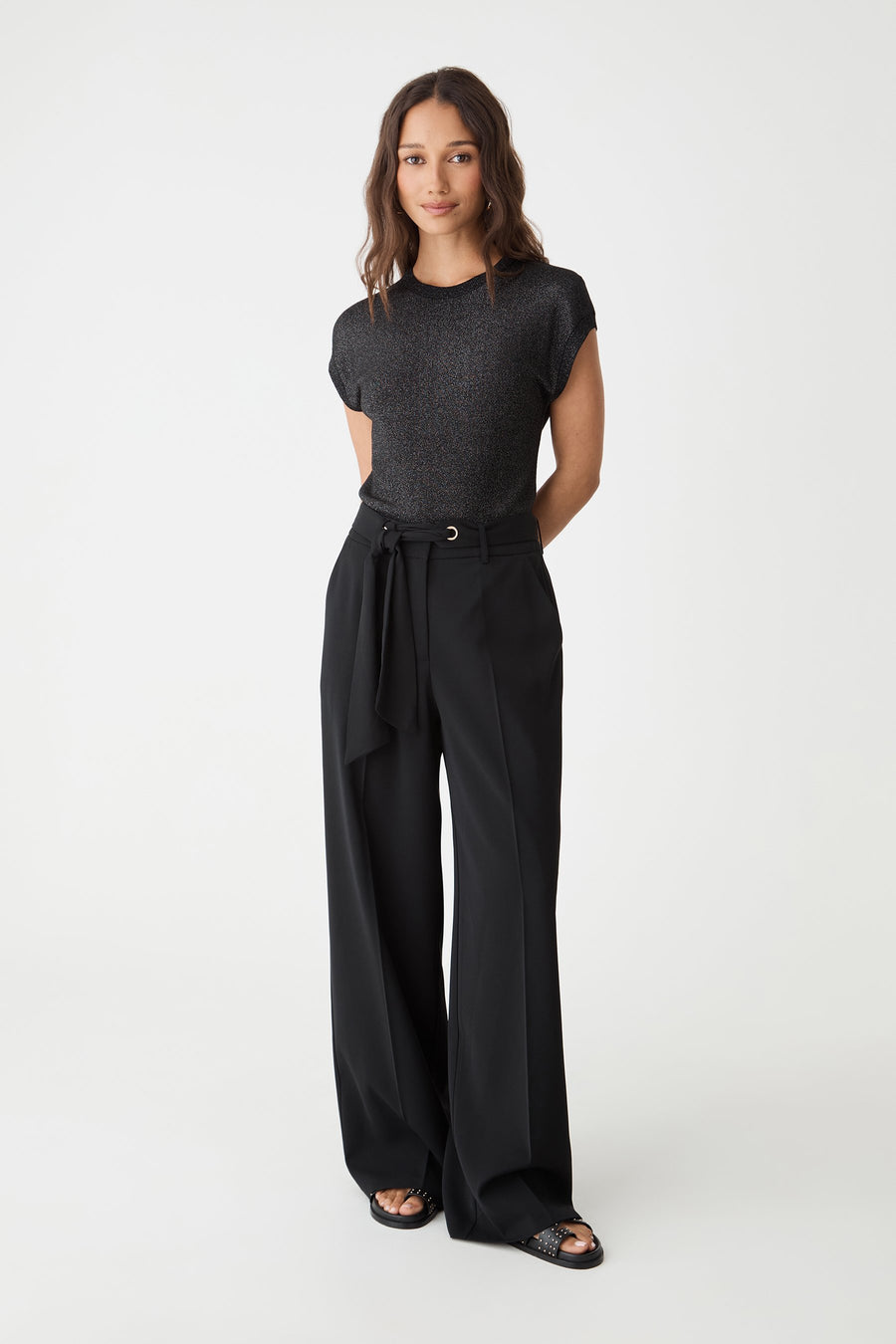 Natalie Belted Wide Leg Pants