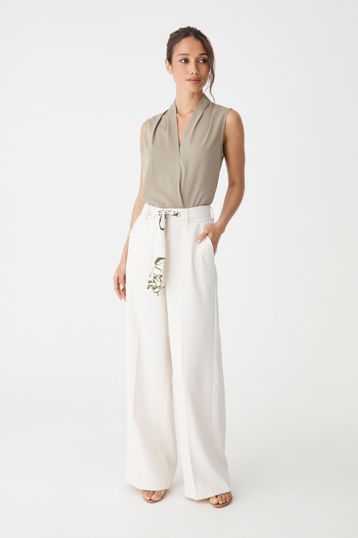 Natalie Belted Wide Leg Pants