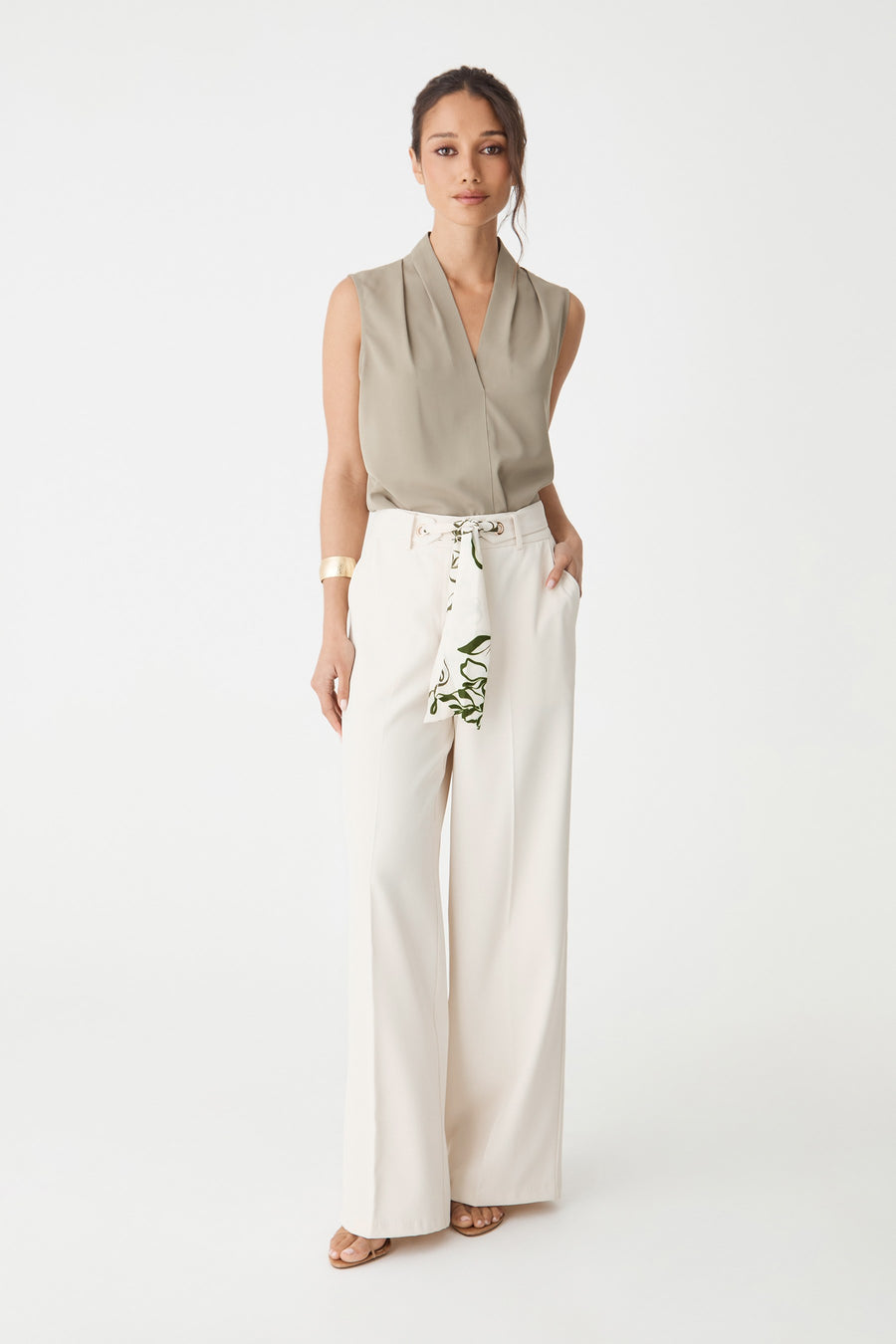 Natalie Belted Wide Leg Pants