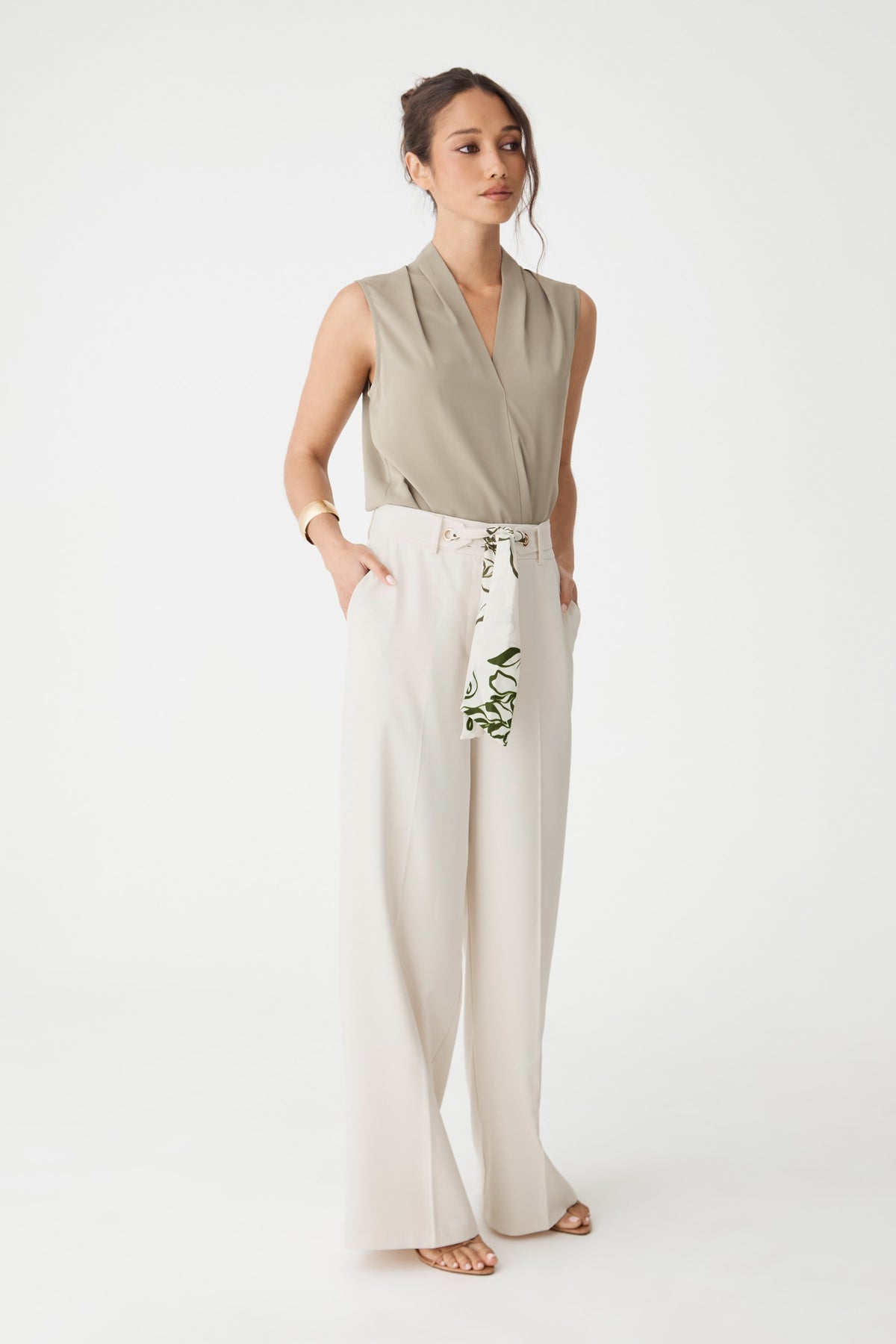 Natalie Belted Wide Leg Pants