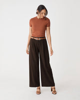 Margot Pleated Pants — full-length view