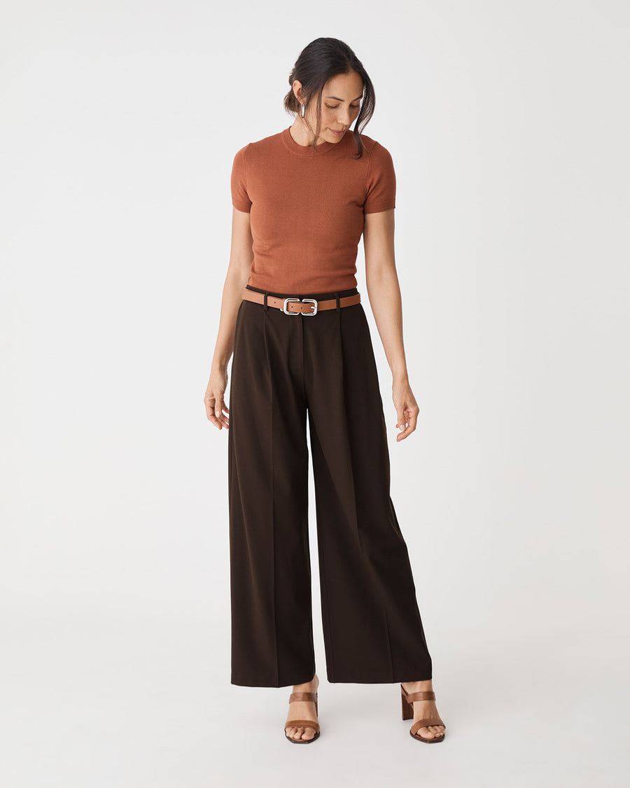 Margot Pleated Pants — full-length view