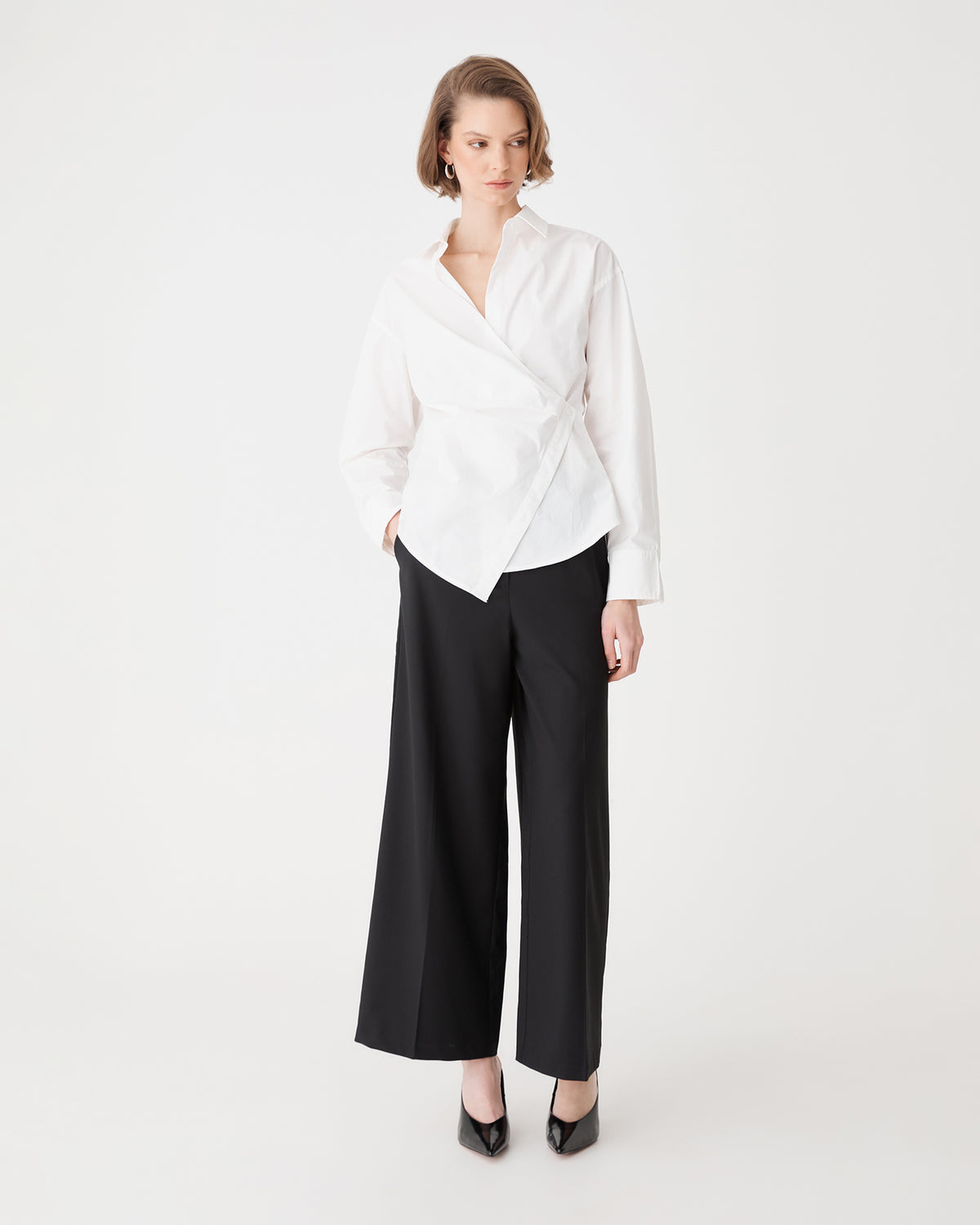 Andrea Wide Leg Pants — full-length view