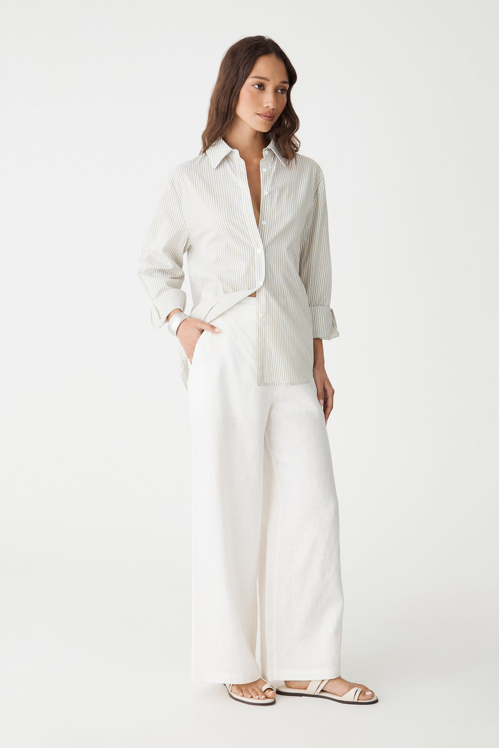 Ami 2 Linen Elastic Back Pants