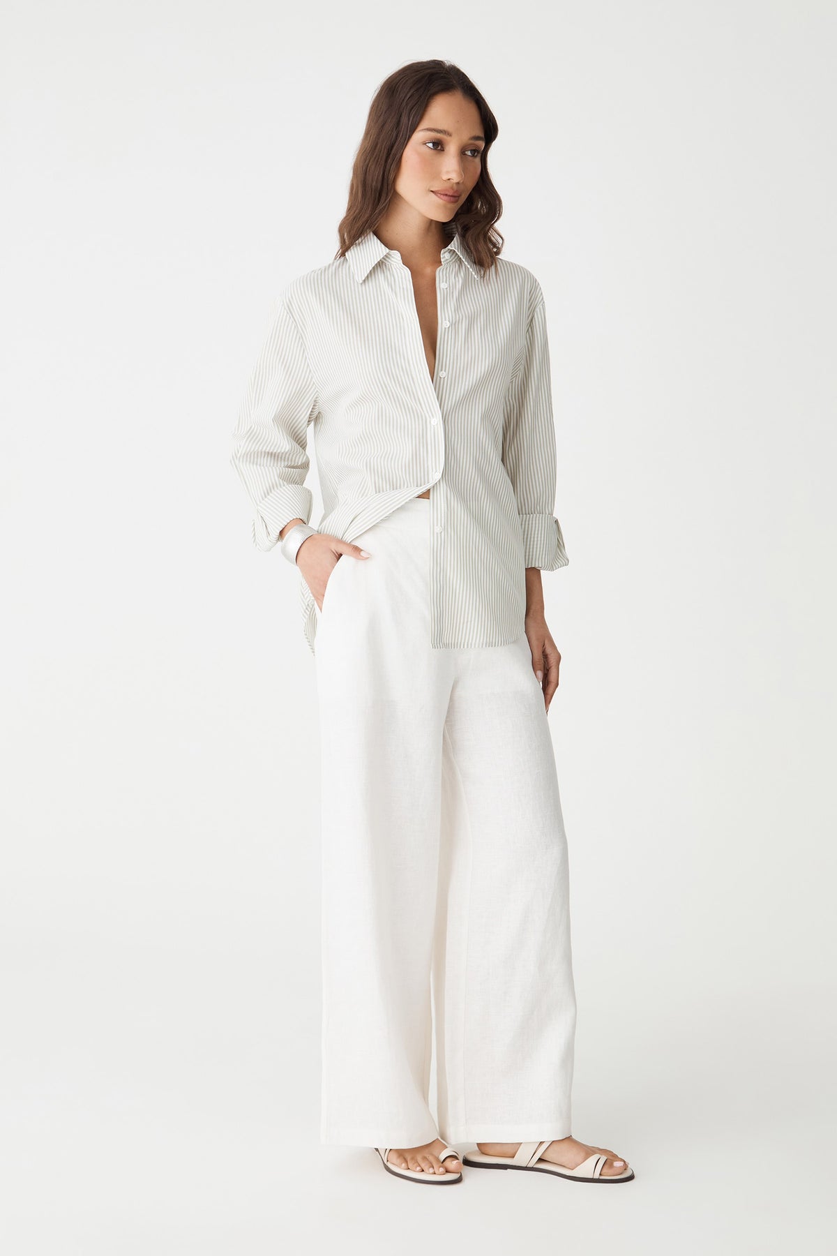 Ami 2 Linen Elastic Back Pants