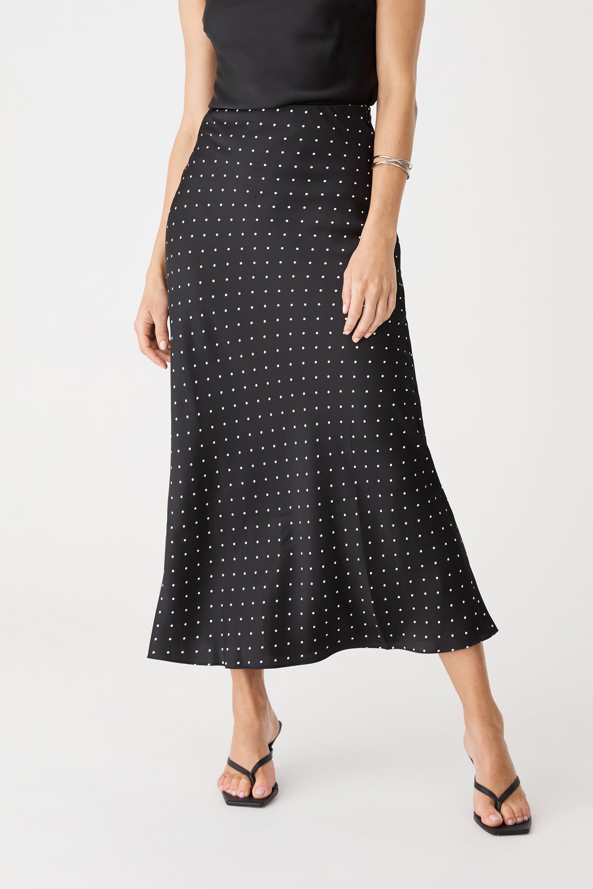 Courtney Bias Satin Skirt