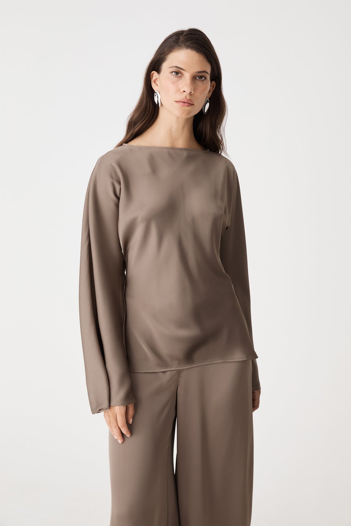 Asma Satin Bias Top