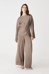 Asma Satin Bias Top