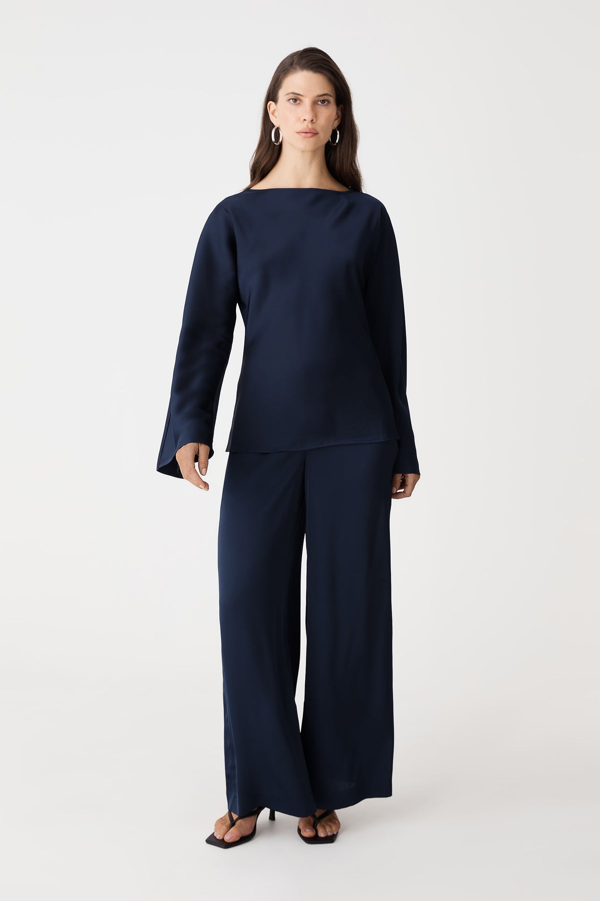 Asma Satin Bias Top