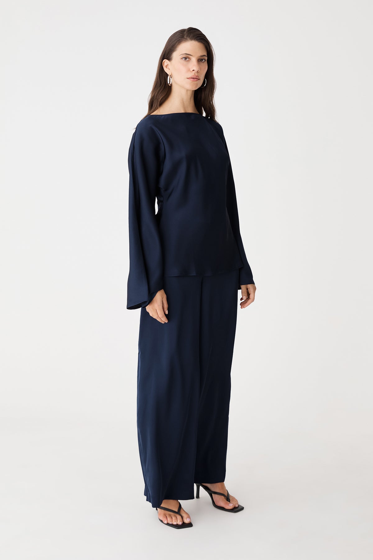 Asma Satin Bias Top