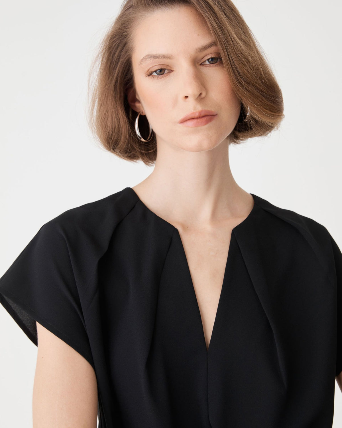 Jane Pleated Neck Top