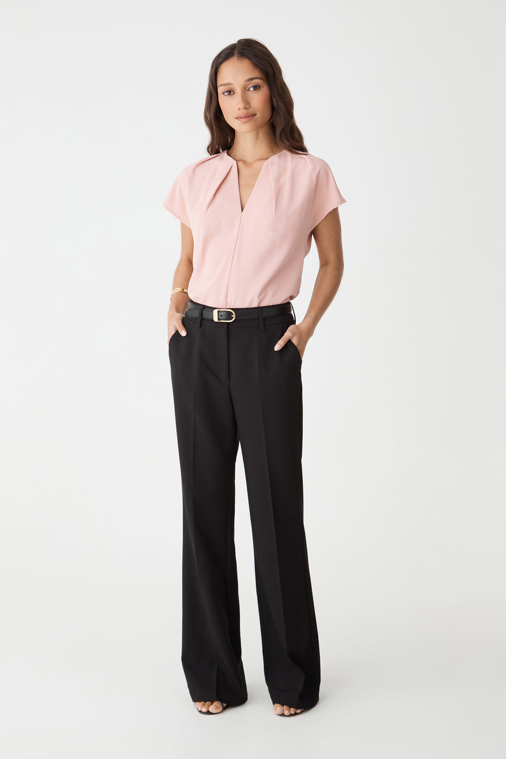 Jane Pleated Neck Top