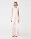 Chelsea Sleeveless Top in petal pink — full-length view