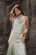 Freya Satin Cowl Top