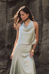 Freya Satin Cowl Top